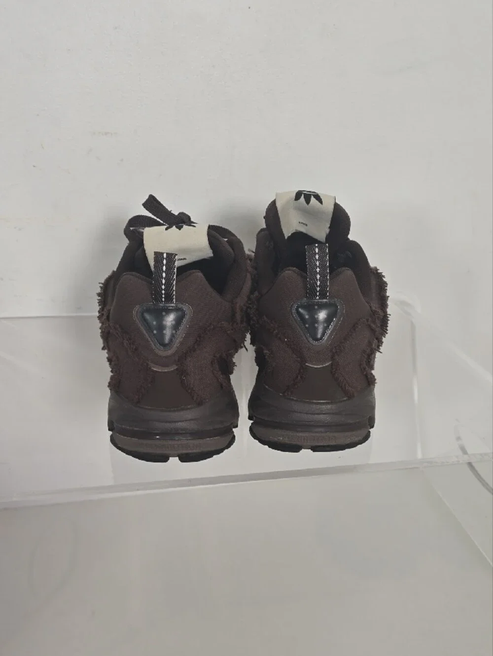 adidas Shadowturf X Song for the Deaf Men's Dark Brown Frayed-Edge Sneakers